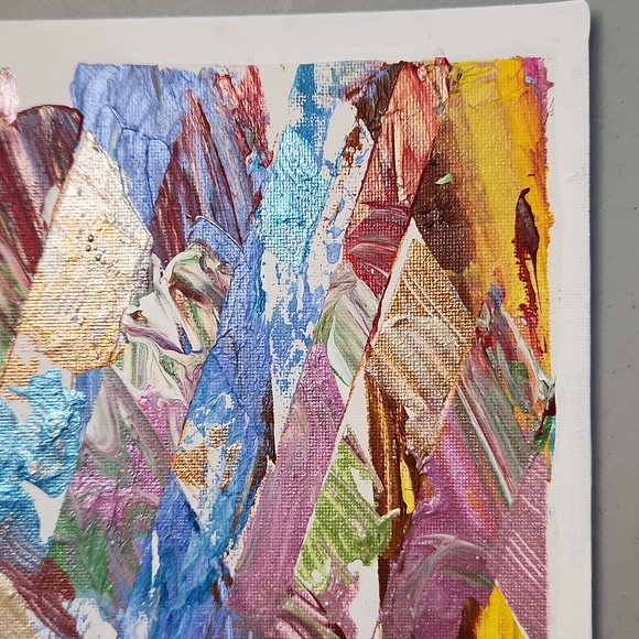 Original acrylic on canvas abstract painting 8x10 - Picture 5 of 5